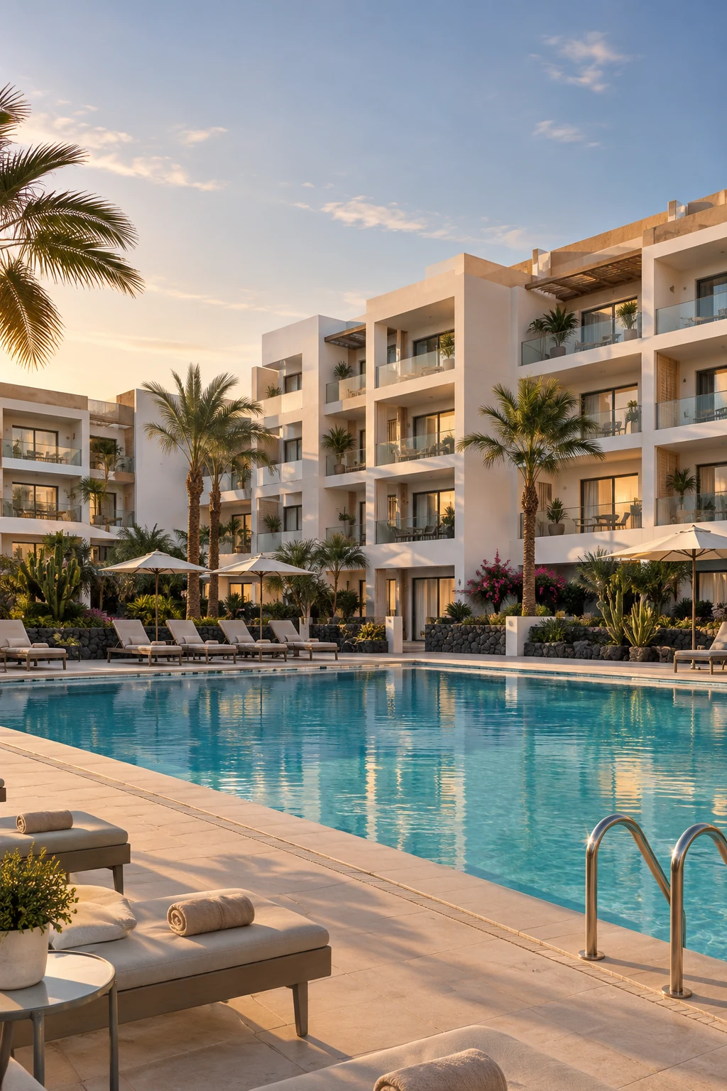 ATLANTIC SUN RESIDENCES — Imagen ilustrativa generada con IA; no es una fotografía del activo.