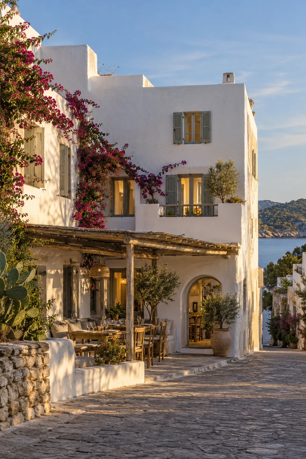 Ibiza White Isle Hostal — Imagen ilustrativa generada con IA; no es una fotografía del activo.