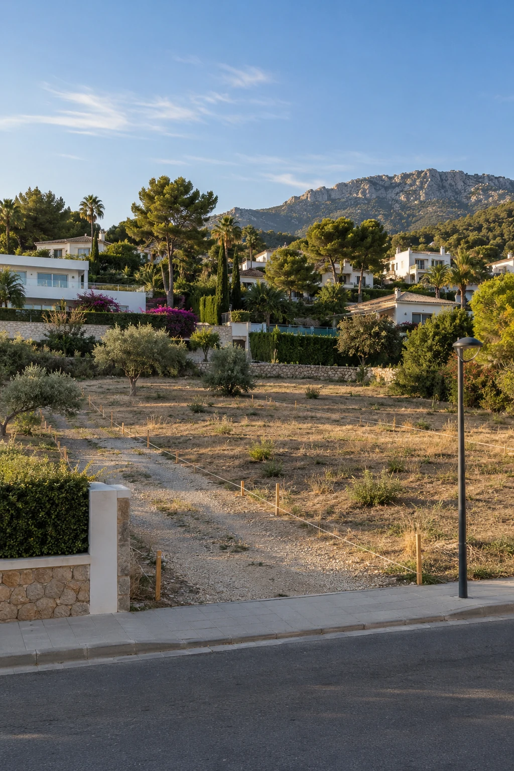 COSTA BLANCA RESIDENTIAL PLOT — Imagen ilustrativa generada con IA; no es una fotografía del activo.